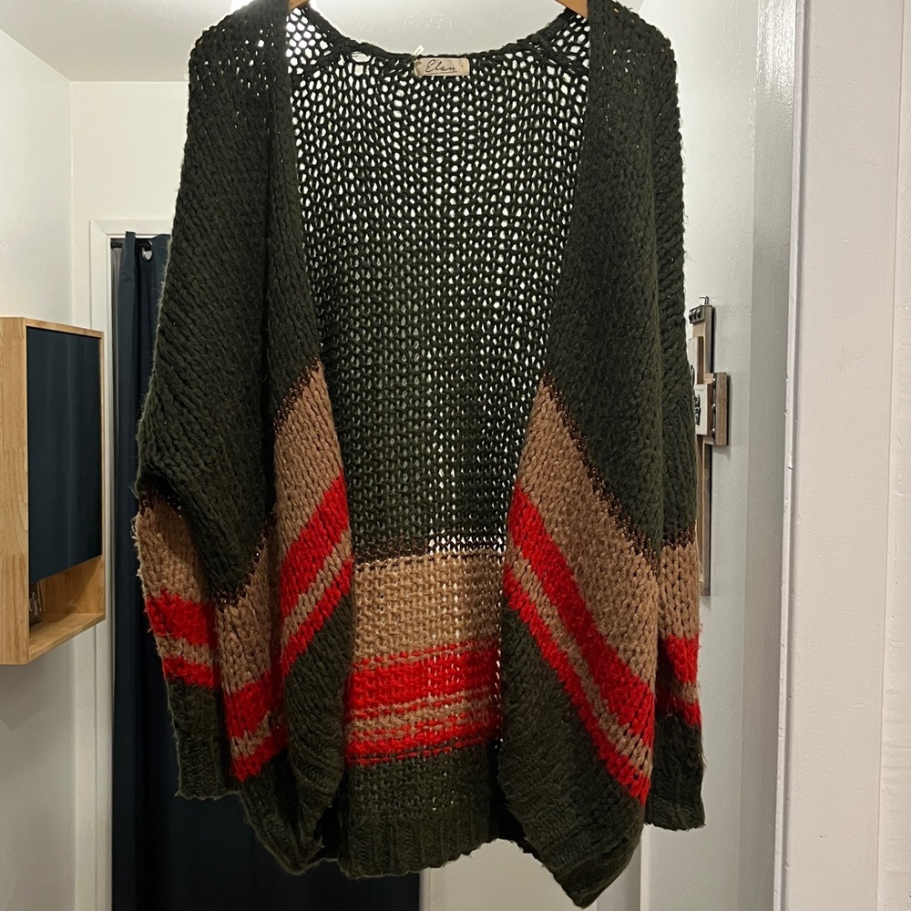 Elan Olive Knit Cardigan